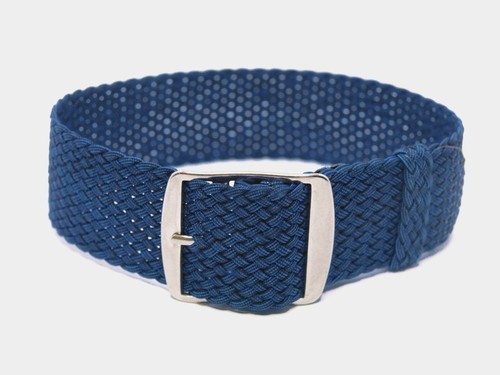 Perlon uhrenarmband navyblue - uhrenarmband,