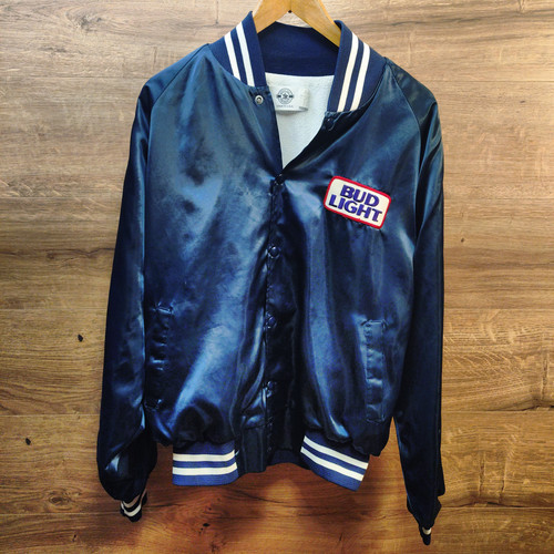 Vintage 80s bud light - bud, satin