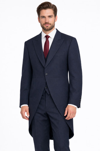 Marineblau frack jacke - marineblau, wolle