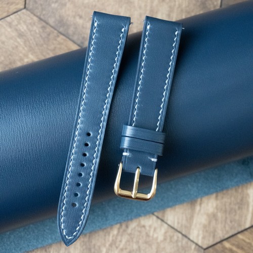 Navy blue box leather - box, watch
