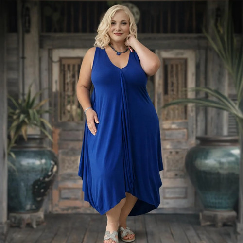 Jersey maxi dress sleeveless - jersey,