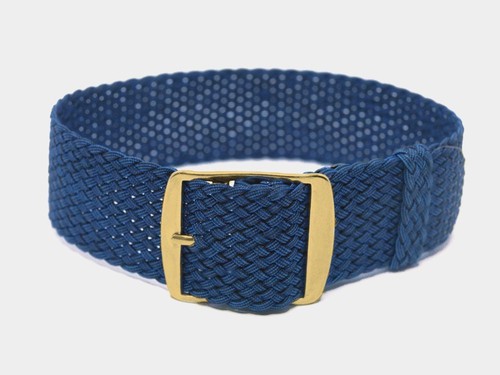 Perlon uhrenarmband navyblue - perlon,